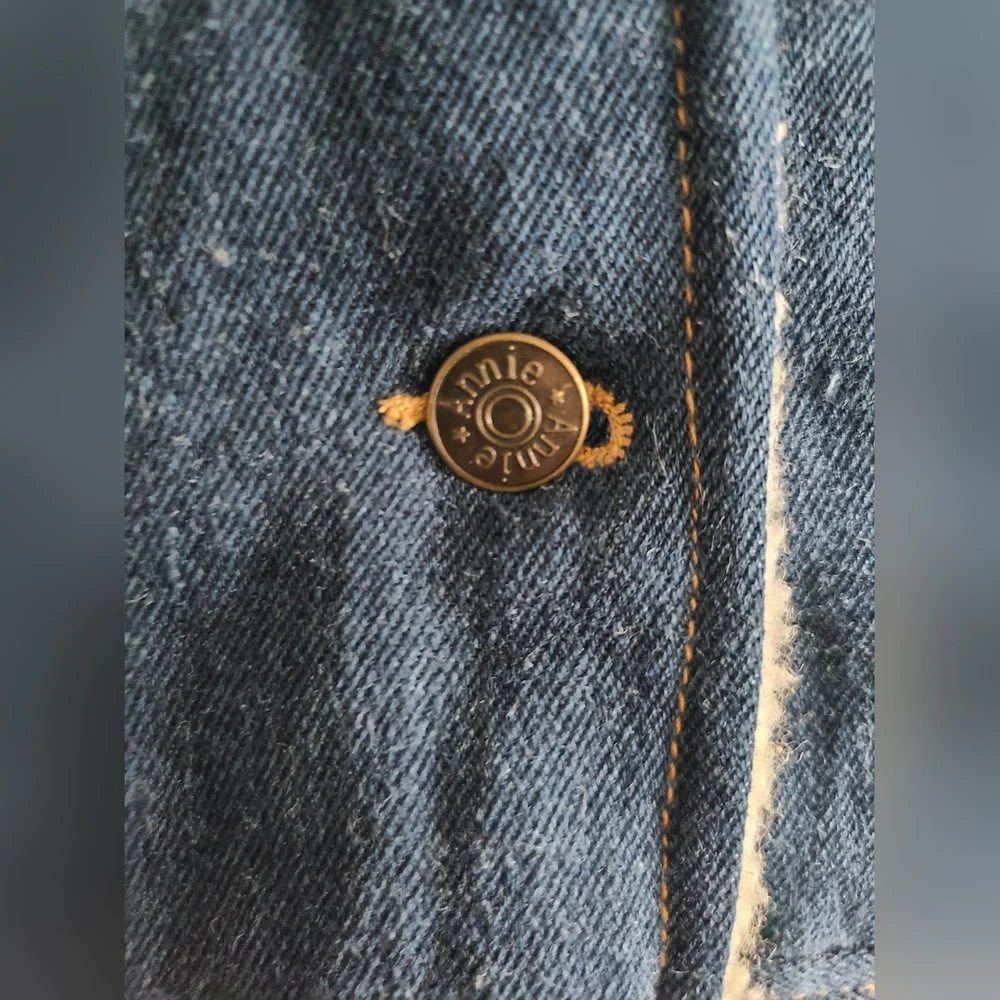 Annie Blue Denim Jacket with Sherpa Lining, Small Jacket - Picture 7 of 11